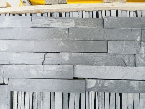 Плитка чёрная из натурального камня фасадная 30 см * 5 см, толщина 7 мм -30 мм купить в Покачи