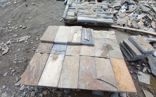 Плитка пилёная златолит Уральский для фасада купить в Покачи